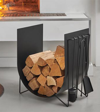Serviteur de cheminée 5 Outils Design moderne et épuré idéal Loft - Le  Poisson Qui Jardine