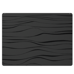 Plaque de sol arrondie Noir DIXNEUF 80x65 cm sur Poêle à bois Maison